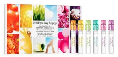 Clinique Find Your Happy Mini Spray Mujer Perfume Muestra Set 6 Aromas Nuevo en Caja Foto 1 de 4