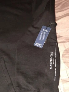 Kenneth Cole New York Men’s Big & Tall Black Quarter Zip Mock Sweatshirt NWT 3X - Picture 1 of 11