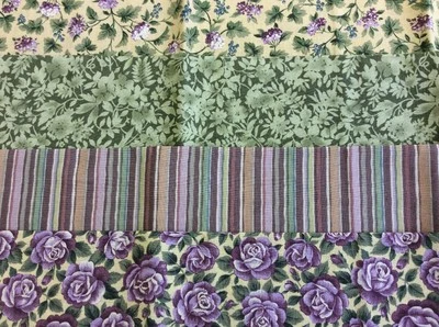 V.I.P - Bundle Of 4 Floral Fat Quarters - 100% Cotton Patchwork - Quilting - Image 1 of 4