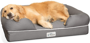 PetFusion Large Dog w/Solid 10 cm Memory Foam, Waterproof liner, YKK premium & &
