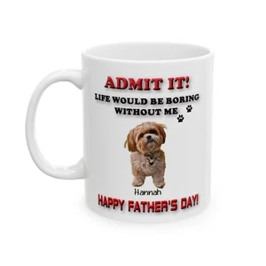 Happy Fathers Day Pet Daddy Becher 11 Unzen und 15 Unzen - Bild 1 von 7