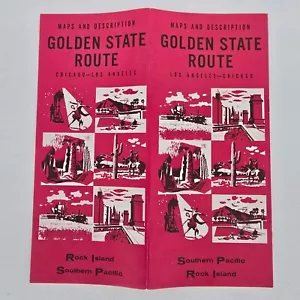 1962 Southern Pacific Rock Island Railroad Travel Brochure Golden State Route - Picture 1 of 7