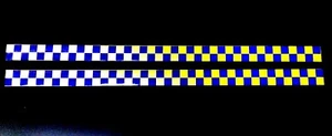 Magnetic Reflective Battenberg Side Reflectors 50x1000mm Blue/Yellow - Picture 1 of 1