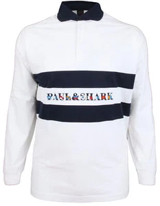 PAUL & SHARK YACHTING Men's Sweatshirt Polo Shirt Size 2XL Cotton White - Picture 1 of 5