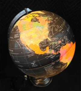 Replogle Scanglobe beleuchtet schwarz 30 cm 12" Globus drehbar mit Ständer - Bild 1 von 6