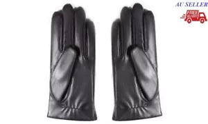 Mens Winter Warm Real Leather Touch Screen Gloves Full Finger Driving Smartphone - Picture 1 of 8