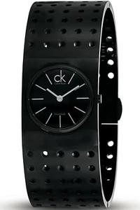 Calvin Klein K8322302, Damen Freizeit, ganz schwarz, schwarzes Zifferblatt, Saphirglas, 30m WR - Bild 1 von 1