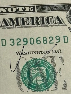 2017 A Unc. Cleveland $1 Bill Mis-stamped 9 Green Ink Error & Gas Pump Error - Image 1 of 3