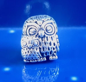 Mother Owl And Baby Owl Silver S925 Charm Bead For All Brands Of Charm Bracelet - Picture 1 of 2