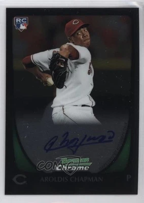 2011 年 Bowman Chrome 新秀签名 Aroldis Chapman #197 签名 RC — 第 1/2 张图片