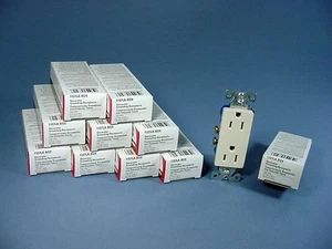 10 Cooper Light Almond Decorator Receptacles Duplex Outlet 5-15R 15A 125V 1107LA - Picture 1 of 5