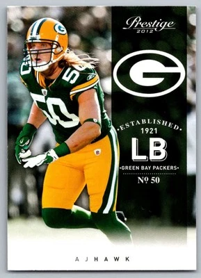 2012 Panini Prestige A.J. Hawk Green Bay Packers #74 - Image 1 of 2