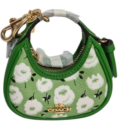 Bolso Coach Mini Carmen Dije con Estampado Floral Im/Kelly Verde Multi CBL08 Nuevo Foto 1 de 4
