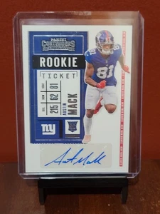 Austin Mack 2020 Panini Contenders Rookie Ticket Auto #244 New York Giants - Picture 1 of 2