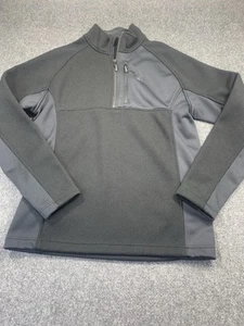 Spyder Sweater Mens Large Black Long Sleeve 1/4 Zip Pullover Outdoors - Picture 1 of 18