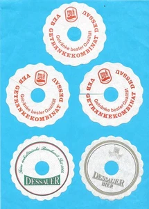 5 Pilsdeckchen, Tropfdeckchen von der Brauerei aus Dessau - Bild 1 von 1