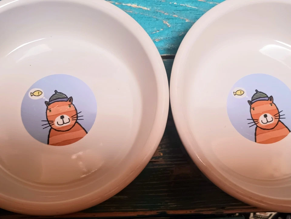 Cervezas Cat People de Rivera Van - 2 cuencos para gatos - Excelente estado Foto 1 de 4