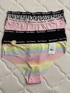 Paquete múltiple de bragas grandes Juicy Couture sin línea para mujer 4 bragas precio de venta sugerido por el fabricante 48 USD - Imagen 1 de 5