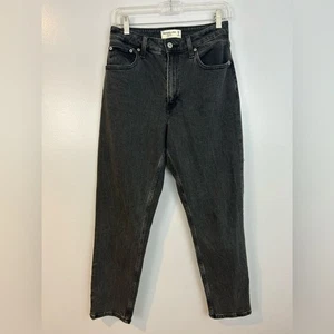 Abercrombie & Fitch The Mom High Rise Curve Love Black Denim Jeans Gr. 26/2 - Bild 1 von 9