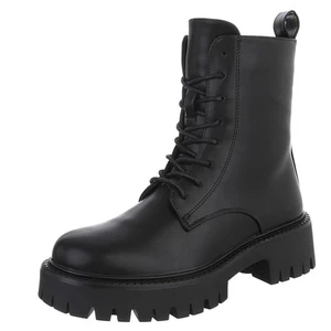 Scarpe stringate donna used look con zip design ital 6539 colore nero - Foto 1 di 11