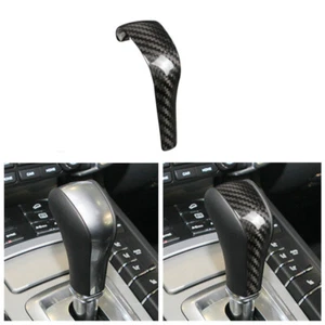 Real Carbon Fiber Car Gear Shift Knob Cover Case for Porsche Cayenne 2011-2017 - Picture 1 of 7