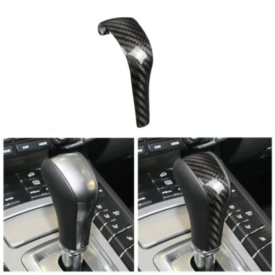 Funda cubierta de perilla de cambio de marchas de coche de fibra de carbono real para Porsche Cayenne 2011-2017 Foto 1 de 4