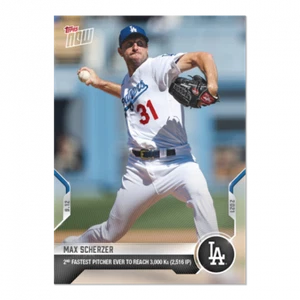 Max Scherzer 2021 Topps Now #799 - segundo lanzador más rápido a 3.000 Ks - Imagen 1 de 2