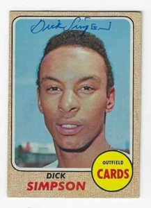 Tarjeta Topps Autografiada Dick Simpson Cardenales de San Luis 1968, #459 - con Certificado de Autenticidad - Imagen 1 de 1