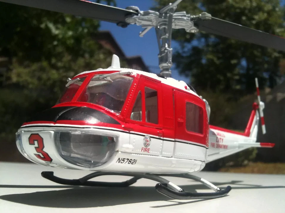 Corgi Iroquois Bell UH-1D Huey Helicopter Los Angeles City Fire Dept. 1/50 Scale - Image 1 of 1