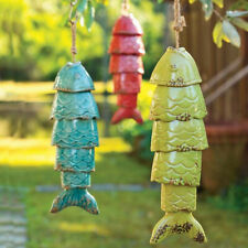 Color Kois Carp Fish Wind Chimes Metal Home Garden Outdoor Pendant Ornaments