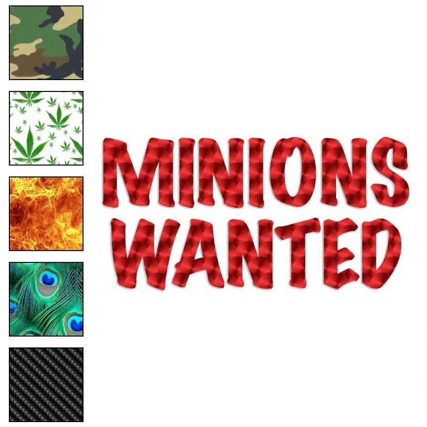 Minions Wanted, calcomanía de vinilo pegatina, 40 patrones y 3 tamaños, #3428 Foto 1 de 1
