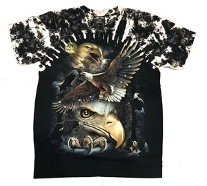 MENS WOMEN BIKER MOTORCYCLE GLOW IN DARK EAGLE EYE 3D PRINT T-SHIRT COTTON - SC5 - Picture 1 of 3