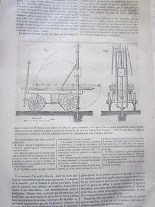 Appareils servant à enfoncer les Tubes des puits 1873 Gravure Article de presse - Foto 1 di 1