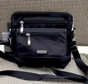 NWT Baggallini Let's Escape RFID Crossbody Shoulder Bag Black $68 MSRP - Picture 1 of 11
