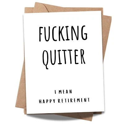 Funny Retirement Card for Coworker, Colleague, Friend - Humorous Retirement Gift