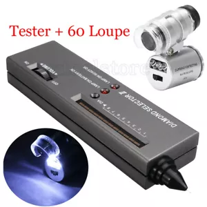 Diamantprüfer Selector Edelstein Tester Werkzeug + 60 X Beleuchtete LED Lupe XS - Bild 1 von 12