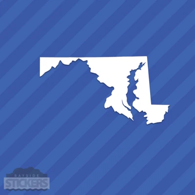 Calcomanía adhesiva de vinilo Maryland MD State Outline Foto 1 de 2