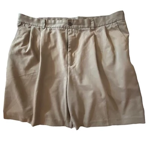 Pantalones Cortos de Golf IZOD Plisados Frontales Verde Oliva Poliéster Cepillado Para Hombre Talla 42 LEER - Imagen 1 de 10