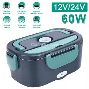 Electric Car Heated Lunch Box Food Warmer Portable With Bag USB 12V-24V UK 2025 - Picture 1 of 14