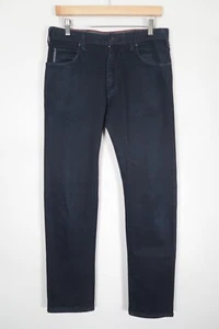 Pantalones de mezclilla para hombre Armani Jeans J45 corte regular elásticos azules W30 L32 - Imagen 1 de 19