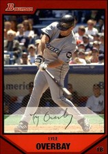 2007 Bowman Baseball #79 Lyle Overbay Toronto Blue Jays