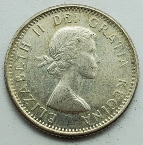 1962 Elizabeth II Silver Dime 10 Cent Coin Canada #127 - Picture 1 of 2