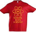 Natural Born Scientist Kids Boys T-Shirt Teacher Nerd Geek Physics Physicists
