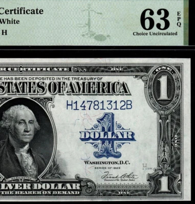 FR. 237 $1 1923 Silver Certificate HORSE BLANKET PMG 63 EPQ Speelman/White (AEJ) - Image 1 of 4