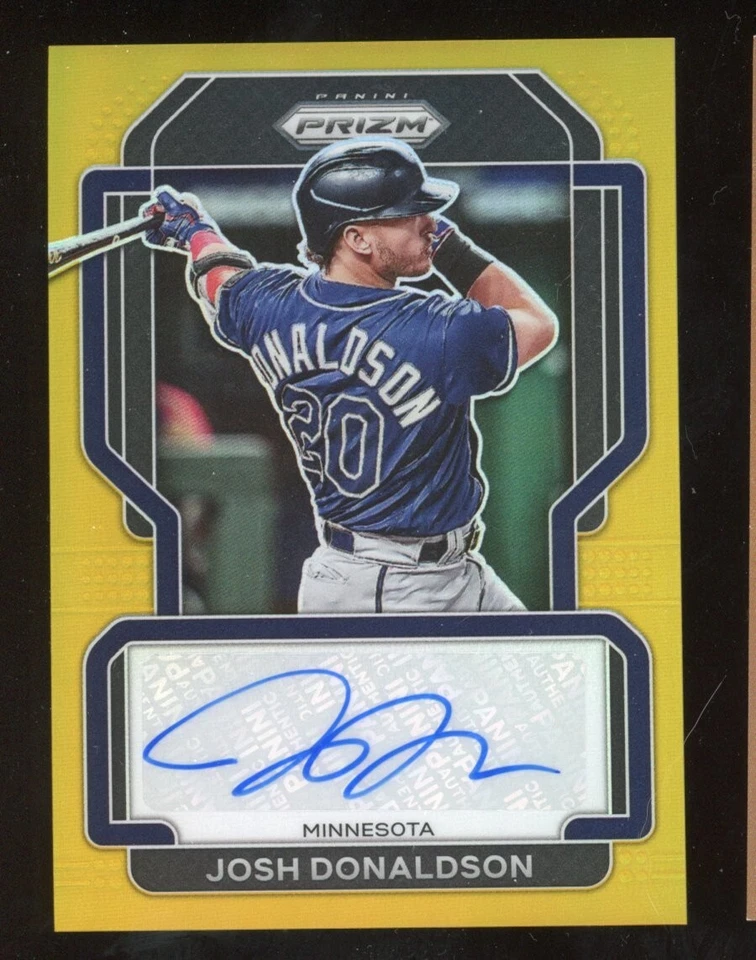 Josh Donaldson 2022 Panini Prizm Auto Gold Serial #d 6/10 Minnesota Twins - Image 1 of 2
