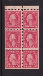 1916 Sc 499e booklet pane 2c MNH original gum, PLATE POSITION C (1B - Picture 1 of 1