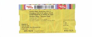 Hockey KHL Ticket Dinamo Riga - Dinamo Moscow 25.10.2010