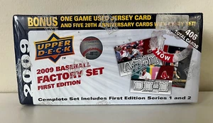 Upper Deck Prima Edizione 2009 Baseball Factory Set Serie 1 e 2 Totale 406 carte - Foto 1 di 5