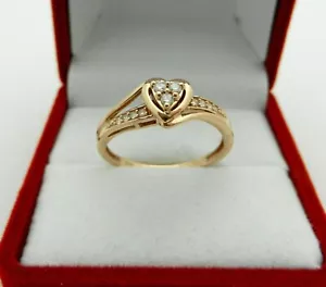 2Ct Round Lab-Created Diamond Heart Shape Wedding Ring 14K Yellow Gold Plated - Picture 1 of 7