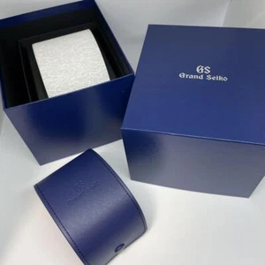 Grand Seiko Caja de Reloj Vacía y Estuche Bolsa de Viaje Azul Sin Usar Japón Auténtico - Imagen 1 de 4